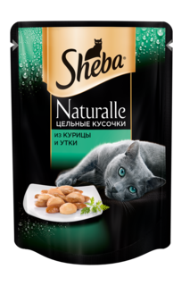 Влажный корм для кошек Sheba Naturalle из курицы и утки, 80г