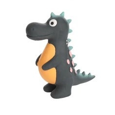 Игрушка для собак Flamingo Puga Динозавр, с пищалкой, черный, латекс, 4,8х9,2х11,8 см