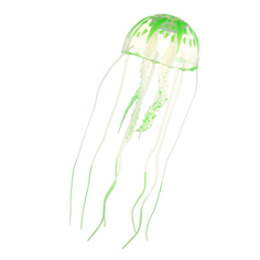 Декорация для аквариума Цветная медуза, зелёная, 5,5х5,5х16см Aqua Della
