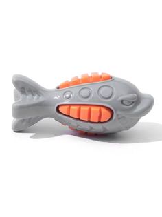 Игрушка для животных COSY Рыба с пищалкой серая, TPR, 16х7х7 см