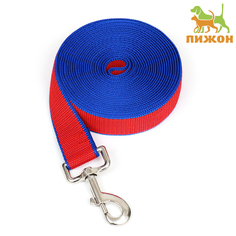 Поводок для собак Пижон, красный, полиэстер, 5 м х 3 см