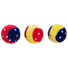 Игрушка для кошек мяч с блестками и звоном, 3шт No Brand