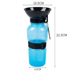 Поилка для собак Aqua Dog дорожная, голубая, пластик, 550 мл, 21,5х10,7х10,7 см