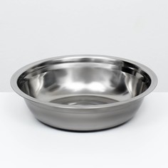 Миска для животных Пижон, серебристая, металл, 1,2 л