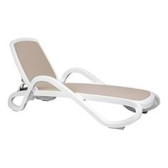 Шезлонг Nardi Alfa white Tortora 194 х 85 х 71 см