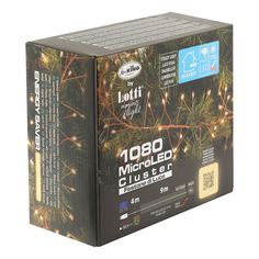 Гирлянда бахрома Lotti cluster 9 м теплый белый 1080 ламп