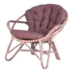 Кресло Rattan grand Comfort с подушкой medium brown