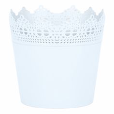 Горшок Serinova Crochet 10,4 х 9,3 см белый
