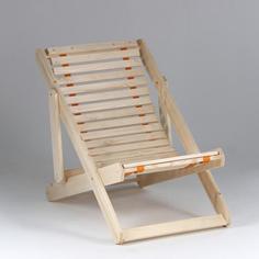 Шезлонг гибкий, усиленный, лакированный, хвоя, 100x65x78см No Brand