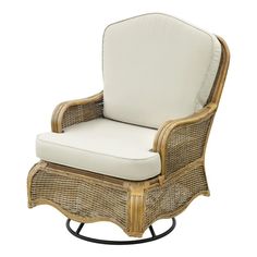 Кресло-качалка Rattan grand Manchester medium brown бежевое 70 x 115 x 80 см