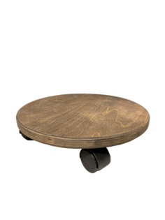 Подставка для цветов WoodBrothers 29.круг.корич круглая на четырех колесиках