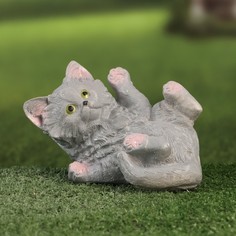 Садовая фигура Хорошие сувениры Котенок 10340981 серый, 13х18х10см