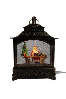 Новогодний фонарь LED DS-019 Дед Мороз делает игрушки USB 19х6х14см 16478