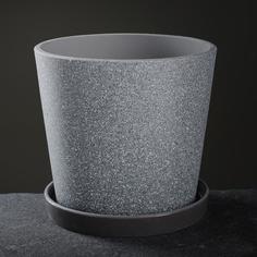 Цветочный горшок Грильяж конус №3 7074581 2,2 л серый 1 шт. No Brand