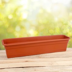 Ящик балконный для цветов, 80 см, цвет терракотовый Darel Plastic