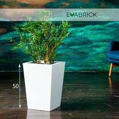 Цветочное кашпо Evabrick Pyramid искусственный камень Pyramid-HL50-35W 39 л белый 1 шт.