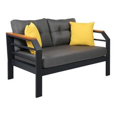 Садовый диван Alora Garden с подушками антрацит 150 х 70 х 90 см