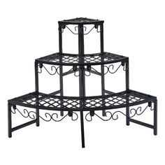 Подставка для цветов Lvchen 60 x 60 x 60 см черная Без бренда