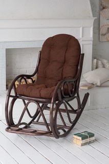Кресло – качалка Радуга 05/05 с коричневой подушкой темно- коричневый