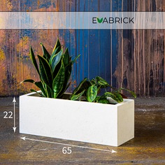 Цветочное кашпо Evabrick Rectangle искусственный камень Rectangle-HL22-65l 22л бежевый 1шт