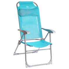Кресло-шезлонг складное К2, 75 x 59 x 109 см, цвет бирюзовый Nika