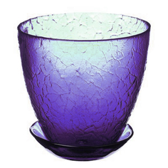 Цветочный горшок NiNaGlass Змейка 4840155788_ фиолетовый