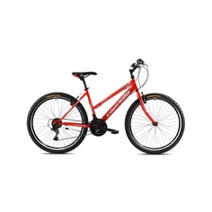 Велосипед CAPRIOLO MTB PASSION LADY 26 3 X 6, STEEL 17 красный - белый 2024