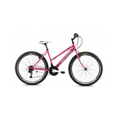 Велосипед CAPRIOLO MTB PASSION LADY 26 3 X 6, STEEL 17 фиолетовый - белый 2024
