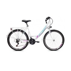 Велосипед CAPRIOLO TOURING METROPOLIS LADY 26 3 X 6, STEEL 19 белый 2024