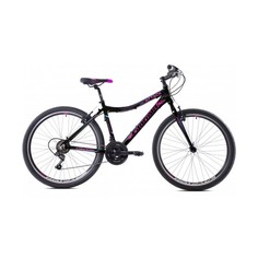 Велосипед CAPRIOLO MTB ATTACK LADY 26" 3 X 6, ALU 19" черный - розовый 2024 год