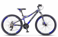Велосипед Stels Navigator-610 MD 26" рама 14" V040 антрацит/синий 2020