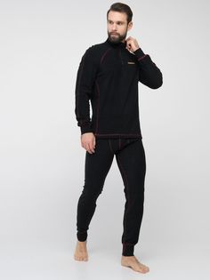 Термобелье Huntsman Thermoline ZIP ткань Флис цвет Черный 48-50/176