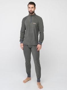 Термобелье Huntsman Thermoline ZIP ткань Флис цвет Серый 60-62/188