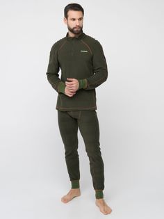 Термобелье Huntsman Thermoline ZIP ткань Флис цвет Хаки 46-48/170