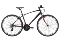 Велосипед STARK Terros 28.3 V 2024 черный матовый металлик-оранжевый-черный 20"