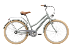 Велосипед STARK Comfort Lady 3ск 2024 сиреневый матовый металлик-серый-бежевый 16"