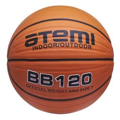 Мяч баскетбольный Atemi, р. 7, мягкая резина, deep channel, 8 пан, BB120, окруж 75-78,