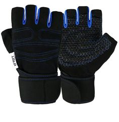 Перчатки тактические для фитнеса мужские IFRIT FOBOS цвет,черный синий, раз, XL