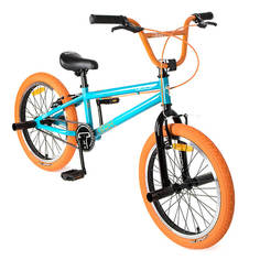 Велосипед BMX Tech Team Goof 20" 2024, бирюзовый-оранжевый