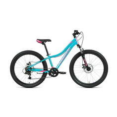 Велосипед 24" Forward Jade 24 2.0 disc AL 20-21 г 12" Бирюзовый/Розовый RBKW1J347006