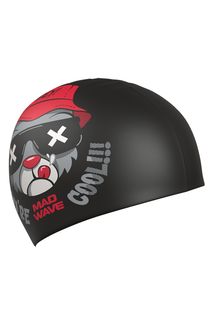Юниорская силиконовая шапочка COOL BEAR one size черный Mad Wave