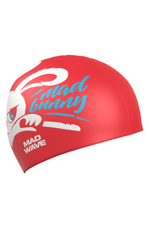 Юниорская силиконовая шапочка BUNNY one size красный Mad Wave
