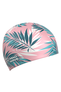 Силиконовая шапочка FOLIAGE BIG one size розовый Mad Wave