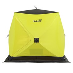 Палатка зимняя утепленная Helios, 1.8 х 1.8 м, цвет желтый/серый (HS-WSCI-180YG) No Brand