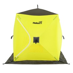 Палатка зимняя Helios "Куб", 1.8 х 1.8 м, цвет желтый/серый (HS-WSC-180YG) No Brand