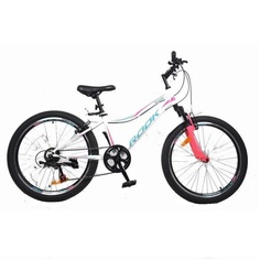 Велосипед 24 ROOK MA240DW (DISK) (ALU рама) (21-ск.) белый (рама 11)