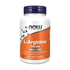 L-Arginine 500 mg, 250 капс NOW