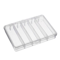 Рыболовный ящик 5 отделений, 11.5х9.5х2 см, прозрачный No Brand
