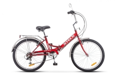 Велосипед STELS PILOT-750 V 24, колесо 24", рост 14", сезон 2023-2024, красный