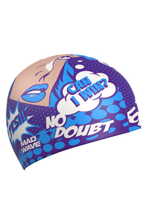 Силиконовая шапочка POP-ART one size синий Mad Wave